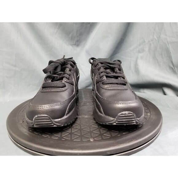 Nike Air Max 90 LTR (PS) Sneakers Leather Triple Black Size 13.5c NEW NO BOX! - Picture 3 of 11